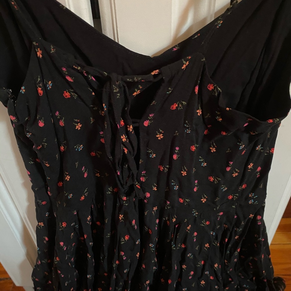 Black flower dress